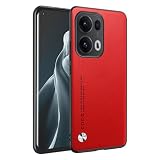 HAFFAN Custodia Cover Protettiva per Cellulare per OPPO Reno13 Pro 5G / OPPO Reno 13 Pro 5G (6.83" inches), Stile Similpelle - Rosso