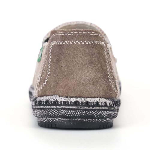 Men's Slip on Deck Shoes Cloth Canvas Vintage Casual Walking Loafer Shoes3