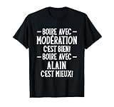 Idée cadeau beau frère personnalisé prénom Alain, cadeau original homme alcool rhum, cadeau rigolo personnalisé drôle marrant, cadeau personnalisé homme anniversaire, cadeau personnalisé pour copain alcoolique, cadeau personnalisé papa rhum humour.