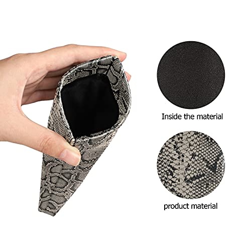 Otvee Snake Skin Animal Prints Eyeglass Pouch Microfiber Leather Squeeze Top Stylish Sunglasses Case For Women #TOP2