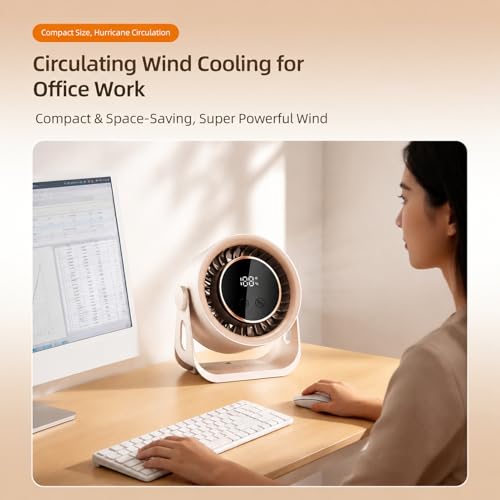 Ventilador de escritorio silencioso Tosuny con batería USB portátil para teletrabajo 4