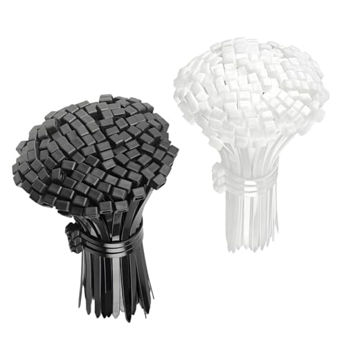 SDKZBFC Black Cable Ties, 200 Piece Self Locking Nylon Cable Ties 100mm x 2.5mm, Plastic Wire Ties, Multi Purpose Wire Management Plastic Ties for Travel, Wires, Cables, DIY, Home & Office