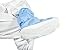 Quest Shoe Covers Disposable Non Slip Cover Booties for Boots and Shoes- Indoors Shoe Cover Protectors - Secure Bootie Shoe Coverings with Straps - Blue, Large, 3 Pairs