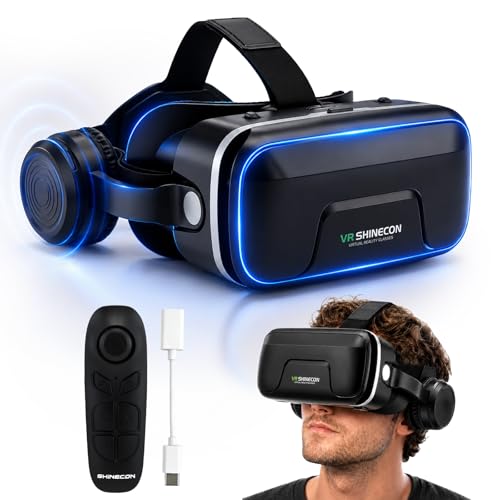 🎧 【Con visore realtà virtuale con cuffie integrate – Nessun accessorio aggiuntivo】：A differenza dei modelli tradizionali, il nostro visore realtà virtuale con cuffie è dotato di cuffie stereo HiFi integrate. Goditi un audio 3D avvolgente che ti trascina direttamente nell’azione, sia nei giochi che nei film. Niente più audio piatto da smartphone o fastidiosi cavi extra: ti offriamo un’esperienza audio completa.