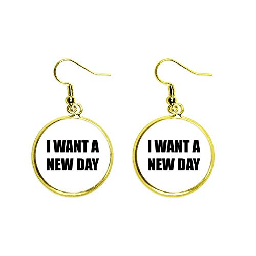 Pendientes drop dorados para mujer modelo Quiero un nuevo día elegantes