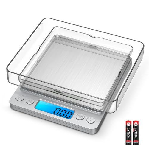 Macrooti Digital Food Scale 500g/0.01g Gram Scale, Upgraded Mini Pocket...
