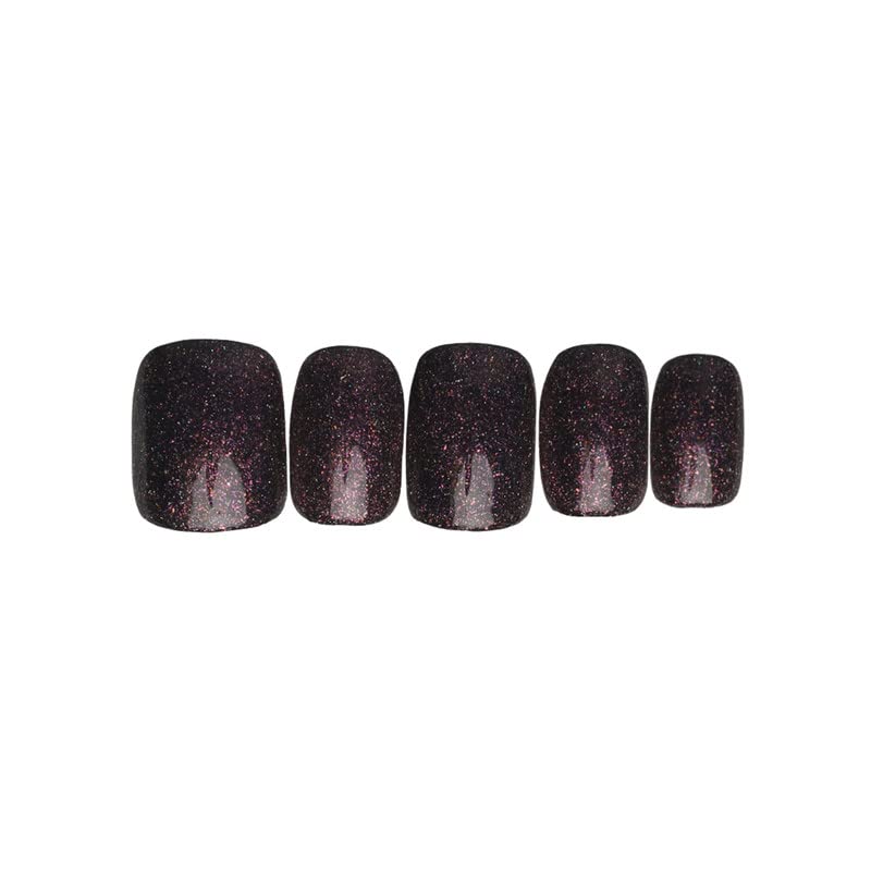 SOEZI Women's Bloody who Reusable SOEZI Press On Nails | Artificial False nail extension | Ready To Wear, EziON | EziOFF Nourish & Restore Removal | Customisable (Almond_S)