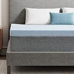 Slufra 2 Inch Mattress Topper Twin, Cooling Gel Infused Memorys Foam Twin Mattress Topper Soft & Breathable, Bed Topper, Twin Size