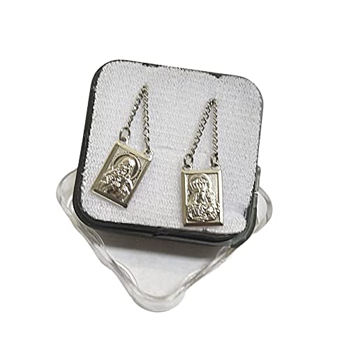 Escapulário Folheado a Prata Nossa Senhora do Carmo Delicado Feminino Masculino