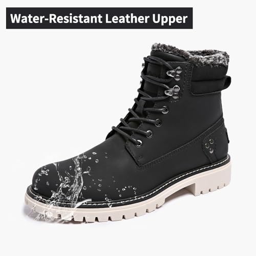 Mens Snow Boots Fur Lined Hiking Boots Waterproof Anti-Slip Outdoor Climbing Shoes2