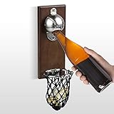 como hacer abridor de botellas de pared 🍺【Package Contains】: 1 X Abridor de botellas de baloncesto magnético y 2 hojas de pegatinas, tamaño: 20*8*5cm