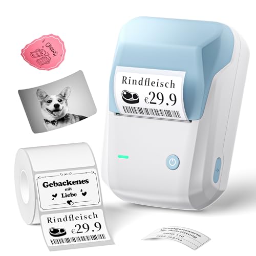 Niimbot B1-Blau Etikettendrucker Großformat