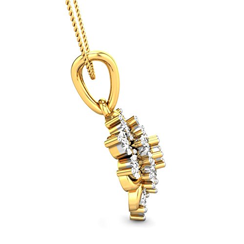 CANDERE by Kalyan Jewellers 18kt (750) BIS Hallmark Yellow Gold and Diamond Pendant for Women - Image 5