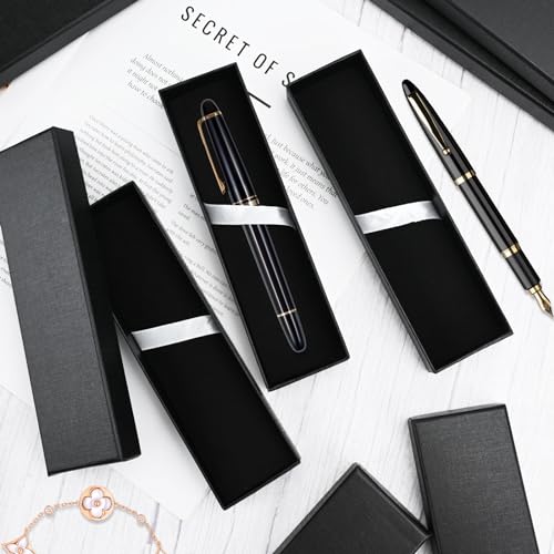 Bekecidi Coffret Cadeau pour Stylo 6 pièces Coffret Cadeau pour Stylo Simple avec Coussin Boîtes à Crayons étui Vide pour Affaires Anniversaire Souvenirs Fournitures (Noir) – vue 3