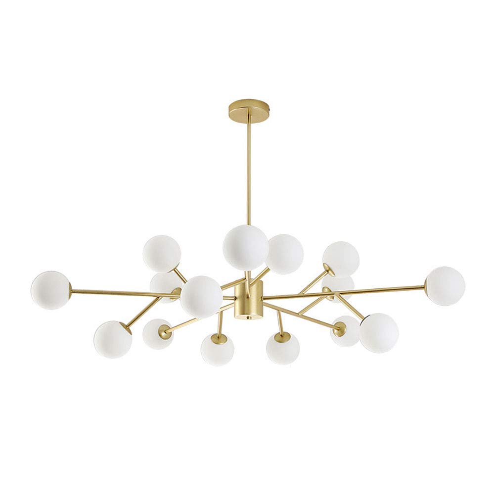 Lustre moderne doré éclairage suspendu pour salon et salle à manger