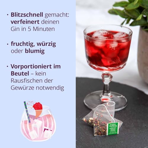Botanicals for Gin Set, Geschenkbox Gin Gewürz-Kollektion, BIO, 12 Pyramidenbeutel