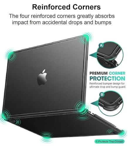 Image of Midkart Case Compatible with MacBook Neo 13 inch Case 2026 Release Model A3404 with A18 Pro Chip Matte Finish Scratches & Fingerprints Resistant Hard Shell Cover with Reinforced Corners, Black