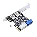 Price comparison product image Cuifati PCI-E x1 to USB 3.0 Expansion Card Adapter with Front 19PIN Interface Support XP 32/64, 7 32/64,