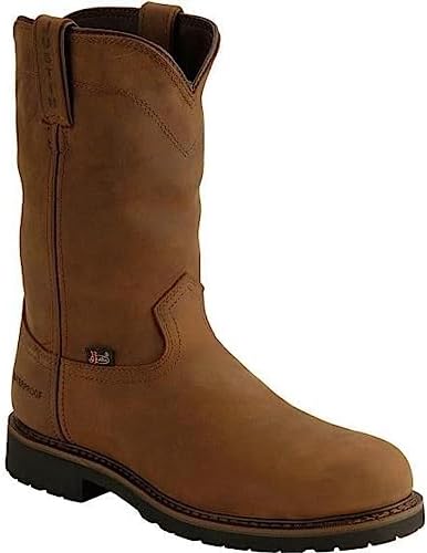JUSTIN ORIGINAL WORKBOOTS SE4961 Wellington Boot,7,EE,Tan,Steel,PR