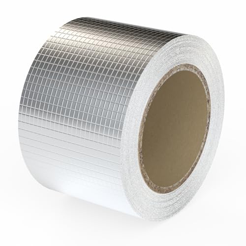 Butyl Tape Waterproof Tape (50MM x 5M) Silver Aluminum Foil Sealant Tape for Roof and Leak Repair, Pipe Sealing, Window, Glass