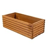 pflanzkasten holz bauhaus Mounting type : Bodenstehend BOGATECO Blumenkasten aus Holz  Pflanzkasten  Blumentopf 44 x 20 x 14,5cm  Kräutertopf für zu Hause Garten Balkon Terrasse  Topf mit Kunststoffeinsatz  Imprägniert  Hellbraun