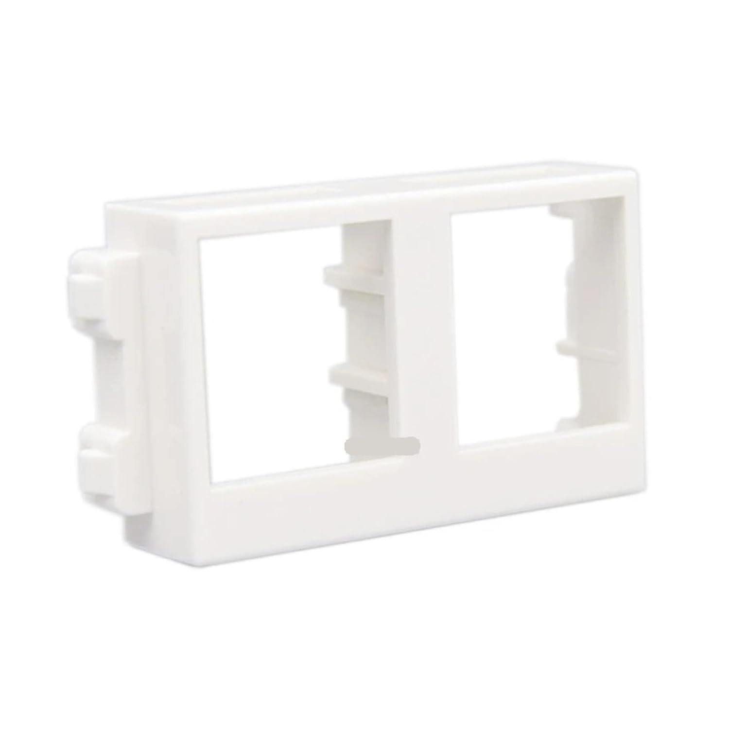Empty Module with Two Holes for plugging into The Coupler HDMI U RJ45 TV trapezoidal Socket 23x36 mm