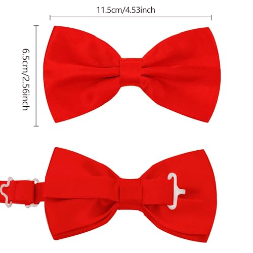 Image of habibee Suspenders and Bow Tie Set for Men, Adjustable Elastic Braces with Y-Back, Diverse Colors, Strong Clips