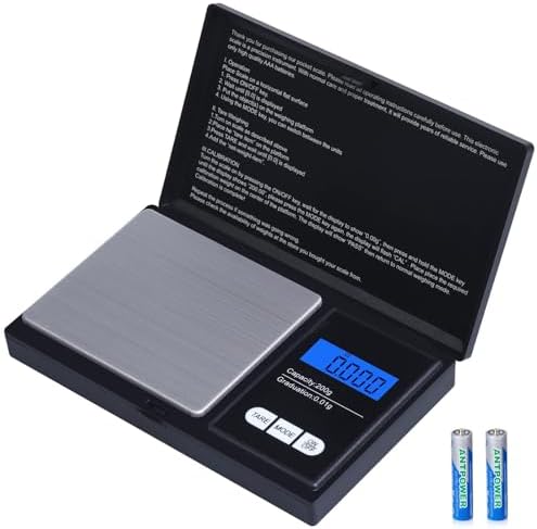 Zacro Digital Kitchen Scale Portable Pocket Scale 200g X 0.01g Mini Weighing Scale Jewelry Scale with LCD Display Batteries Included