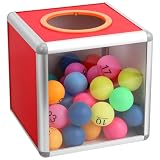 VILLCASE Caja para Sorteos para Fiestas Roja, Práctica y Desmontable, Fabricada en Aleación Metálica y Acrílico, Adecuada para Sorteos y Eventos Sociales
