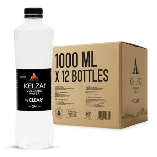 Image of Kelzai Natural Rejuvenator Volcanic Mineral Rich Still Drinking Water 1L - Pack of 12 | Perfect for Party Essentials, Office Use, and Everyday Hydration (PET Bottle)