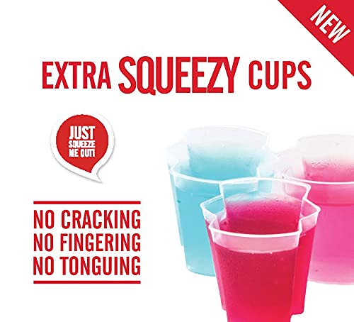 50 EZ-Squeeze Jello Shot Cups With Lids - 2 oz Max Capacity-New and Improved Design 2019 - Jello Shot Cups With Lids Stack-able - Easy To Squeeze -Fun For All Occasions - Thumbnail 2