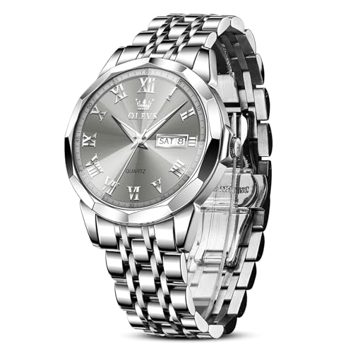 Montre à quartz analogique OLEVS en chiffres romains et finitions luxe
