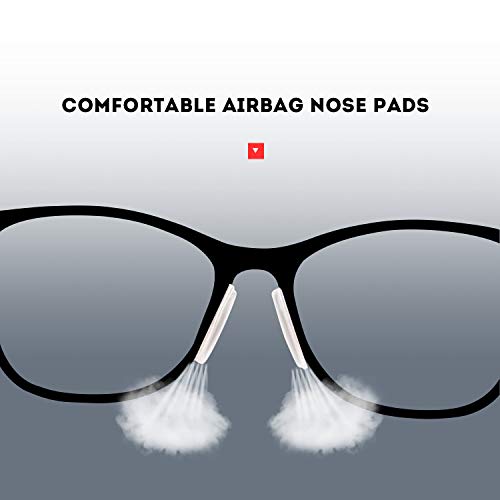 SMARTTOP 2.8mm Eyeglasses Air Bag Stick on Silicone Nose Pads-Upgrade 10Pairs Eyeglasses Nose Pads for Plastic Frame-for Sunglasses Anti-Slip-Glasses Repair Kits for Man and Women-10PAIRS Crystal