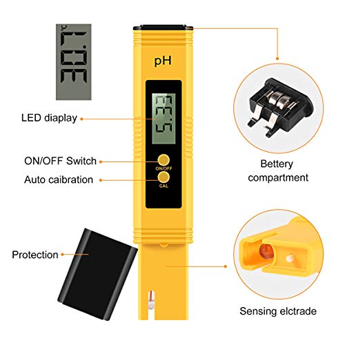 Digital PH Meter, 0.01 PH High Accuracy Water Quality Tester with 0-14 PH Measurement Range, PH Meter for Drinking Water/Soil/Pool/Laboratory/Hydroponics withTDS - Thumbnail 3