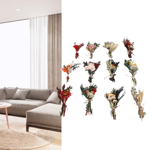 12PCS Mini Ramos de Flores Secas para Decoración miniatura 3