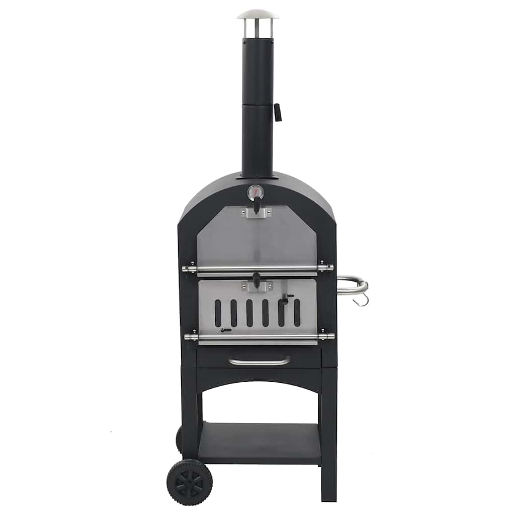 Forno Per Pizza Esterno Carbone Con Pizza Pizza