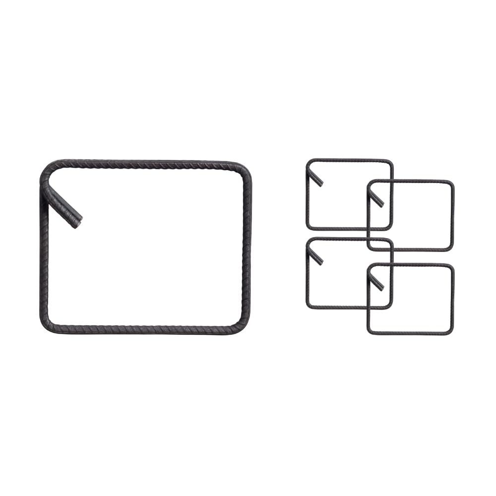 FORTUNATO Kit Staffe di Rinforzo in Ferro Sagomato, Antisismiche, 20x25 cm, Ø 8 mm, Piegatura 135°, per Strutture Cemento Durevoli (Pezzi : 100)