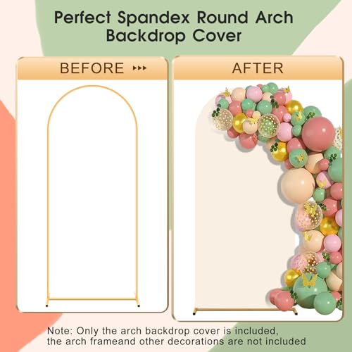 Set de 3 fundas para arcos de boda de spandex doble color miniatura 6