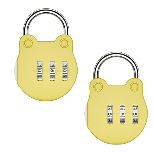 Combination Lock 3 Digit Padlock, 2 Pack, Small Mini Coded Lock