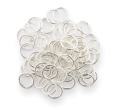 WEBandBUY Binderinge/Jump Rings 10mm Durchmesser Farbe Silber 15g ca.80 STK Cover