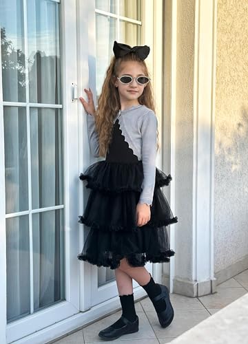 Image of Arshiner Girls Open Front Bolero Shrug Kids Long Sleeve Cropped Elegant Cardigan Knit Sweater