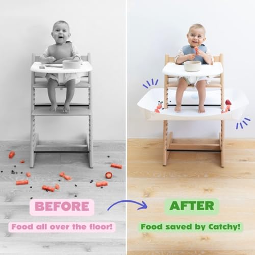 catchy - food catcher - compatible with stokke tripp trapp high chair  11 other high chairs - highchair sold separately - baby amp toddler food amp mess catcher - under high chair accessory
