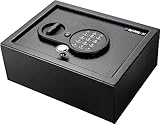Barska Digital Keypad Home & Office Steel Security Safe Lock Box with Deadbolts - 0.15 Cu Ft Top Opening
