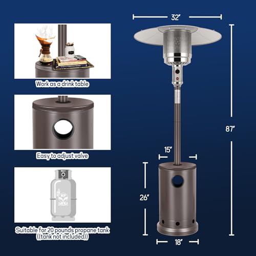 Bilt Hard Patio Heater, Bilt Hard 50,000 Patio Heater For Outdoor Use With Table Design thumb #6