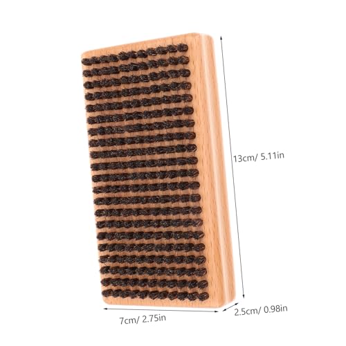 TOBBOMEY Snowboard Wax Brush Tool Wooden Handle Comfortable Texture for Easy Maintenance Portable for Home Travel Use for Skiing and Snowboarding Care