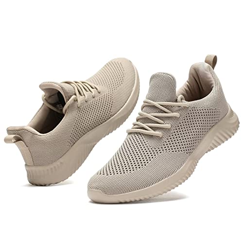 Men's Slip On Running Shoes Fashion Walking Sneakers Mesh Soft Sole Loafers Comfortable & Light-Weight Tennis Work Trainers