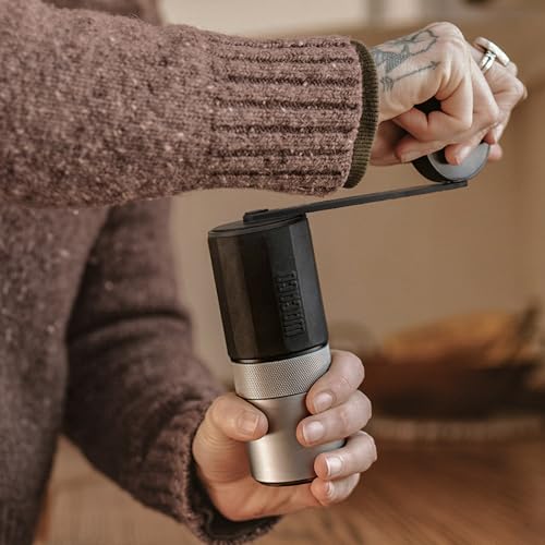 WACACO Exagrind, Manual Coffee Grinder, Stainless Steel Conical Burr, High Precision Adjustable Coffee Bean Grinder with Hand Crank, Handheld Portable Grinder for Espresso, Pour-over, Camping, Travel by WACACO - Image 4
