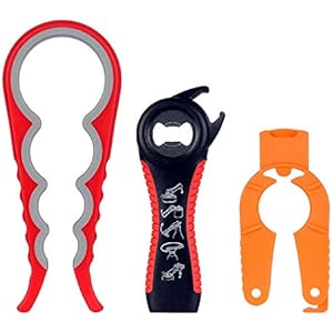 YUMAMEI Jar Opener 5 in 1 Multi Function Bottle Opener Can