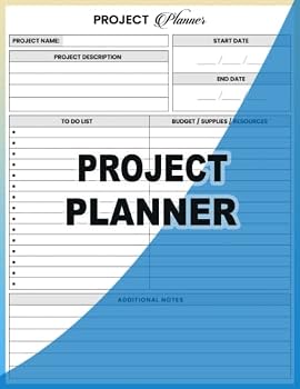 Paperback Project Planner: Project Management Organizer with Checklist, Budget, Sketch Area, Meeting Notes. Undated Business Tracker for Planning Work Tasks. Book