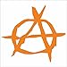 JINTORA Sticker - Adesivo - Adesive da Auto - anarchie - 111x99 mm - JDM - Die Cut - Auto - Finestra - Laptop - Tuning - Naranja